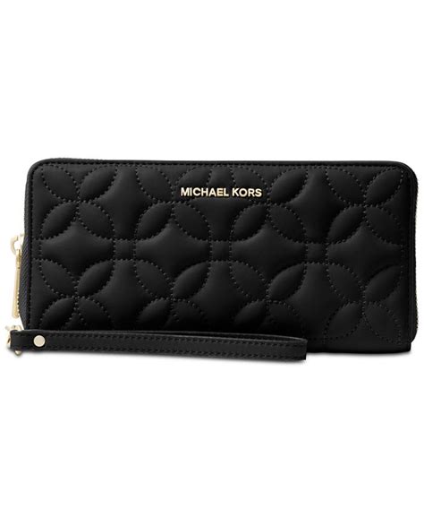 michael michael kors quilted floral travel continental wallet|Michael Kors monogram wallet.